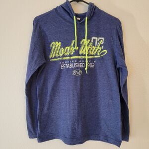anvil blue & neon moab utah hoodie long sleeve shirt